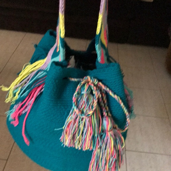 Darling bucket bag, bright colors, handmade - Picture 3 of 3